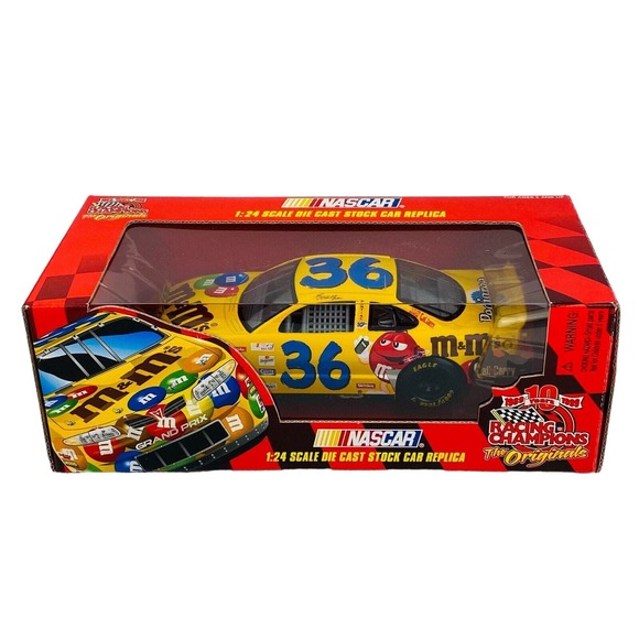 Nascar m&m's #36 Die Cast Stock Car Replica 1:24 Scale Ernie Irvan 1999‎ New - Picture 1 of 4
